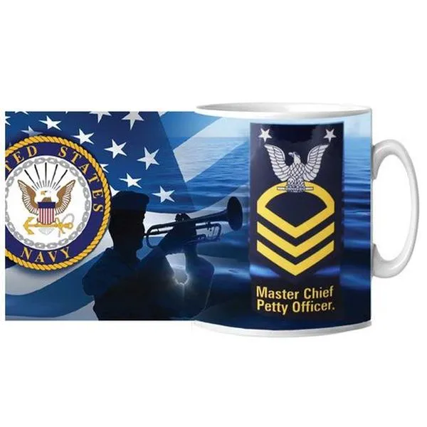 US Navy Master Chief Petty Officer Ceramic Mug 15 oz