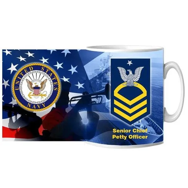 US Navy Senior Chief Petty Officer Ceramic Mug 15 oz