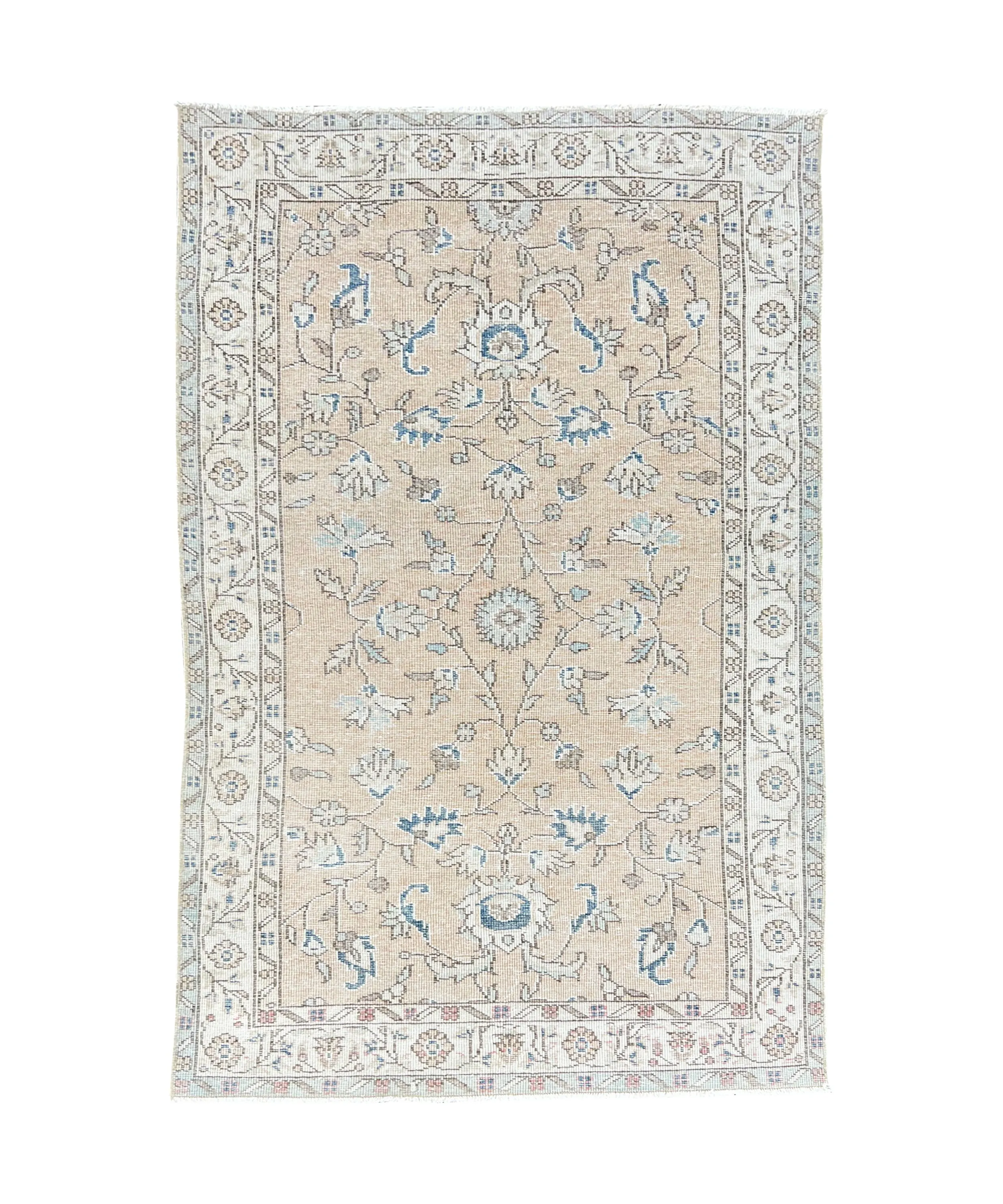 Vintage Hand Knotted Wool Rug, 3'-7" x 6'10"