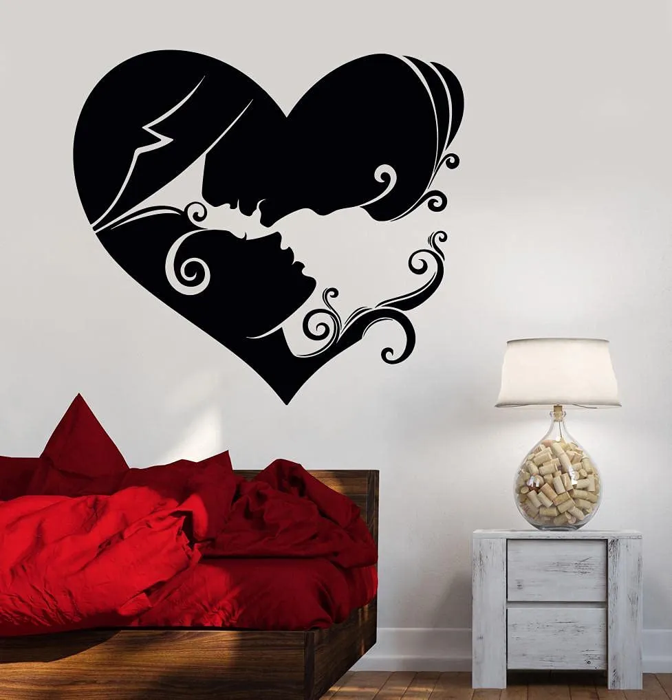 VVWV Romantic Wall Stickers Love Quotes Couples Bedroom Home Living Room Decoration Restaurant Vinyl Decals Wall Decoration L X H 40 X 40 Cms