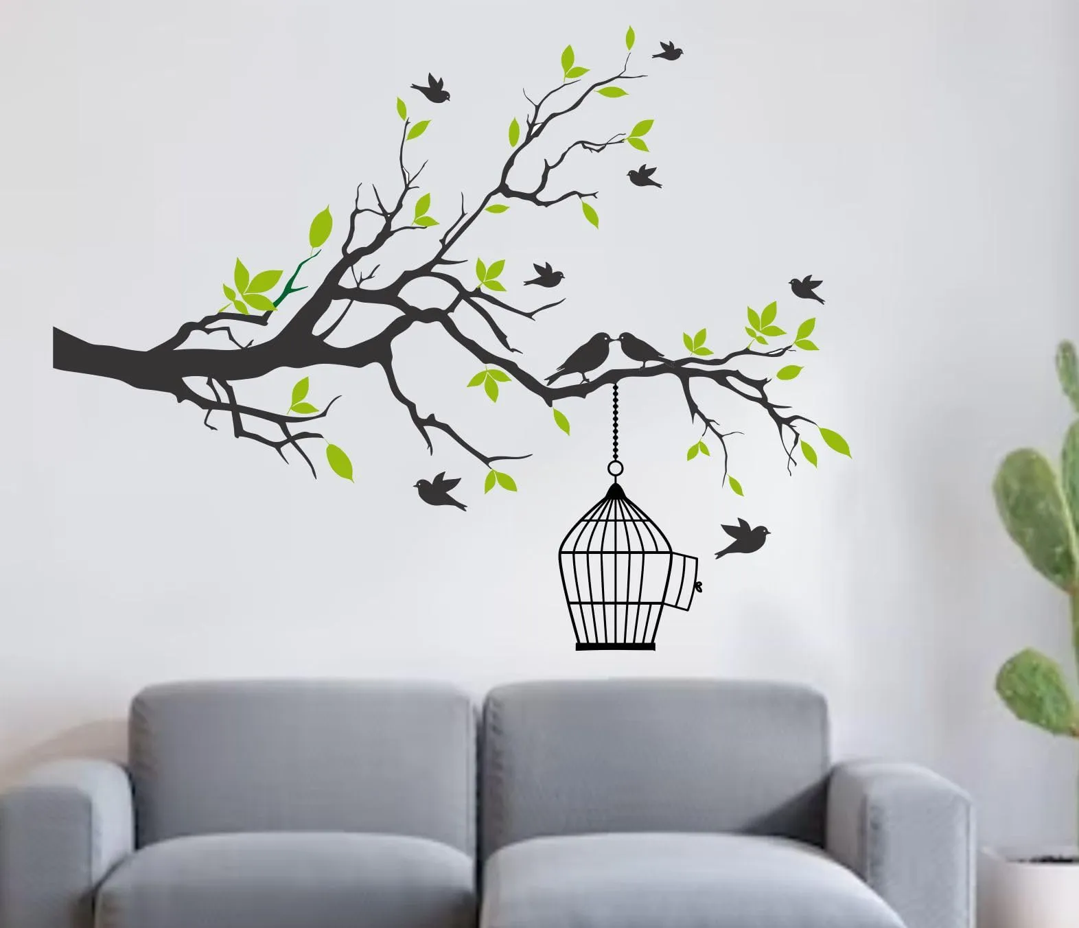 Wall Attraction™ Birds on Branch Wall Stickers & Murals Size - 91x71cm MD230_S