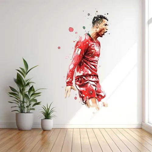 Wall Attraction™ Cristiano Ronaldo CR7 Wall Stickers & Murals Size - 40x78cm MD05_S