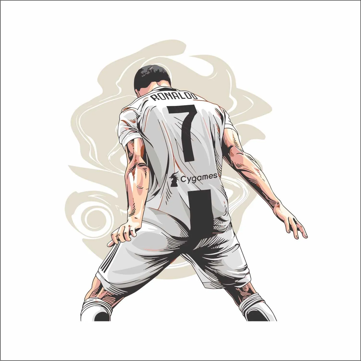 Wall Attraction™ Cristiano Ronaldo CR7 Wall Stickers & Murals Size - 50x58cm MD16_S