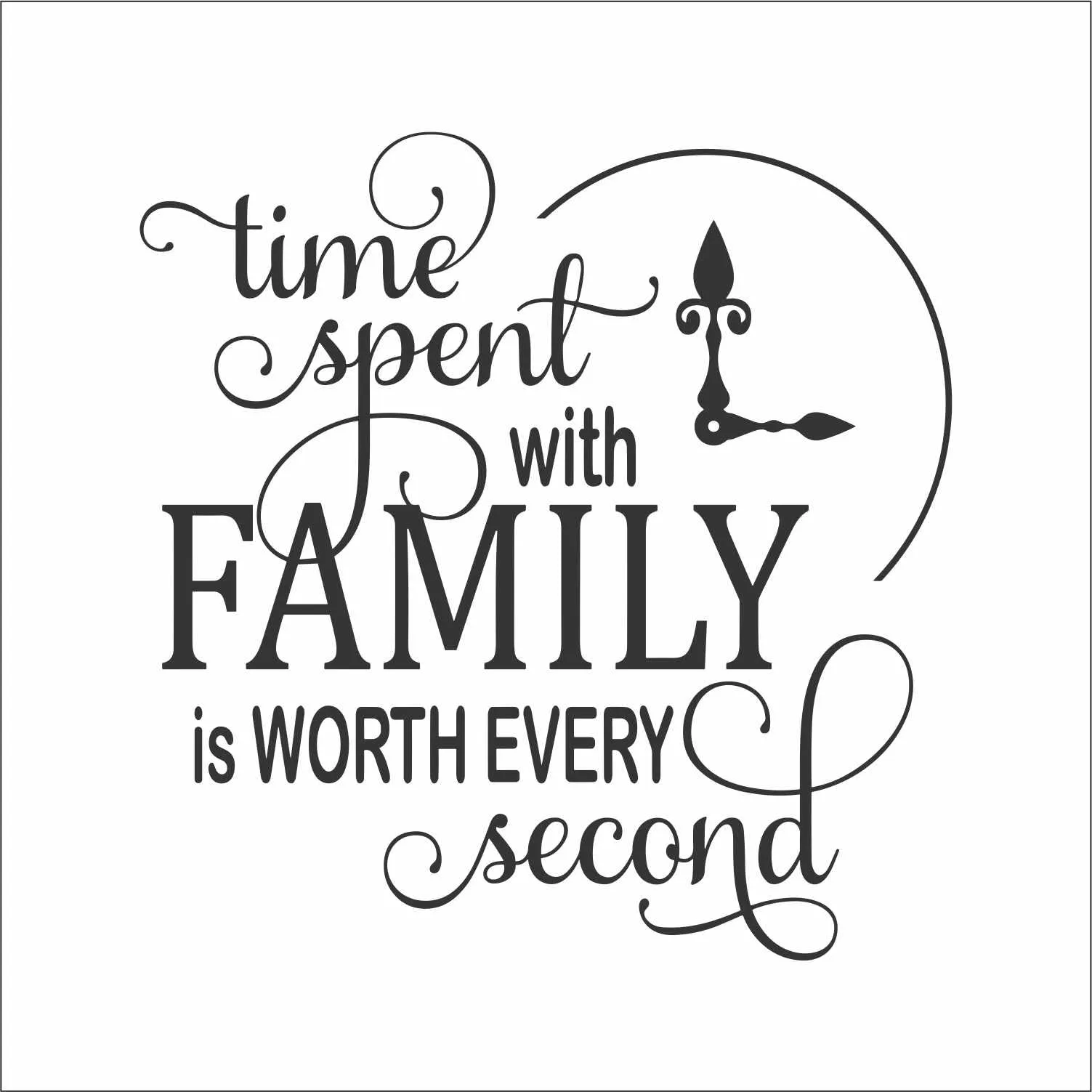 Wall Attraction™ Family Quote Wall Stickers & Murals Size - 55x58cm MD86_S