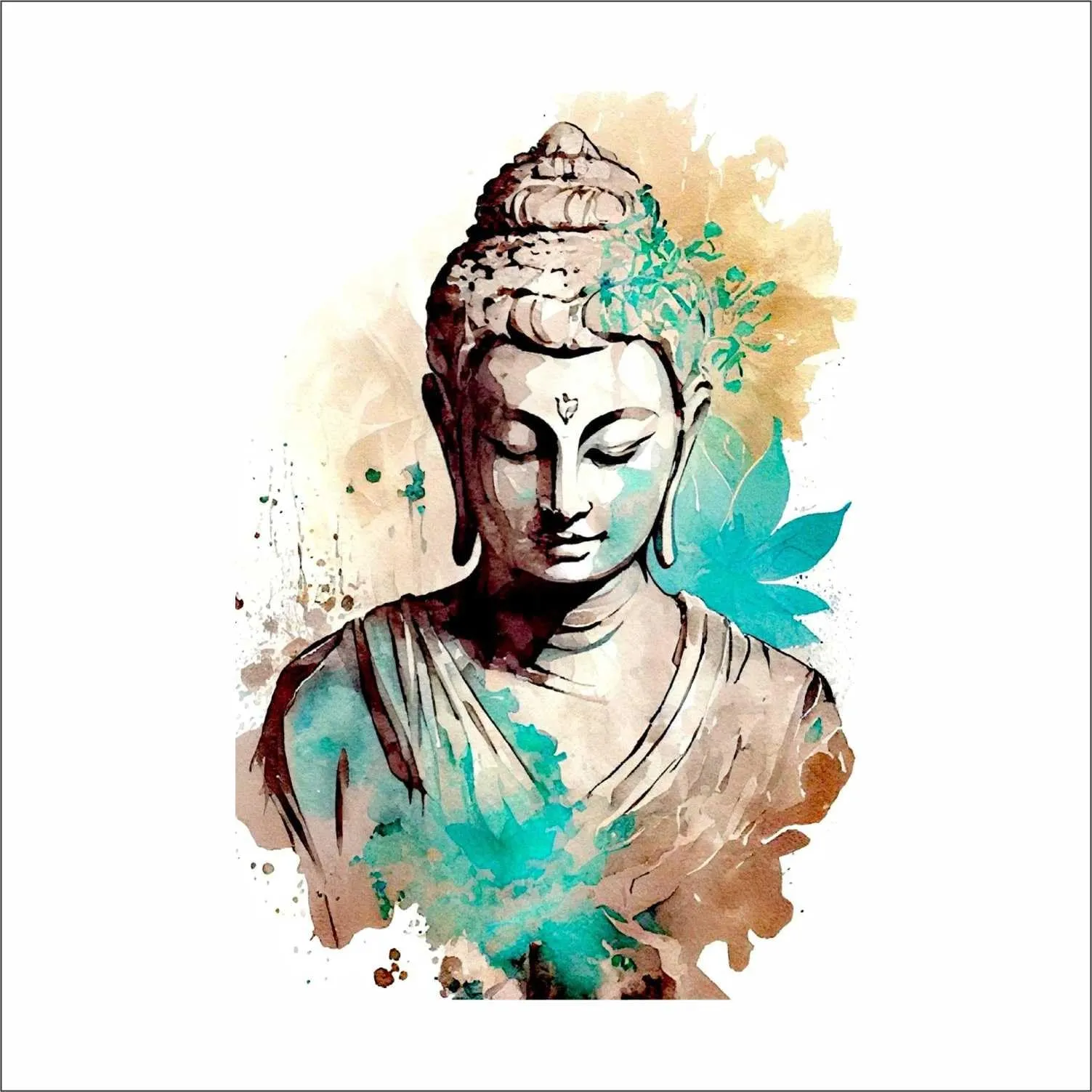 Wall Attraction™ Gautam Buddha Wall Stickers & Murals Size - 45x58cm MD156_S