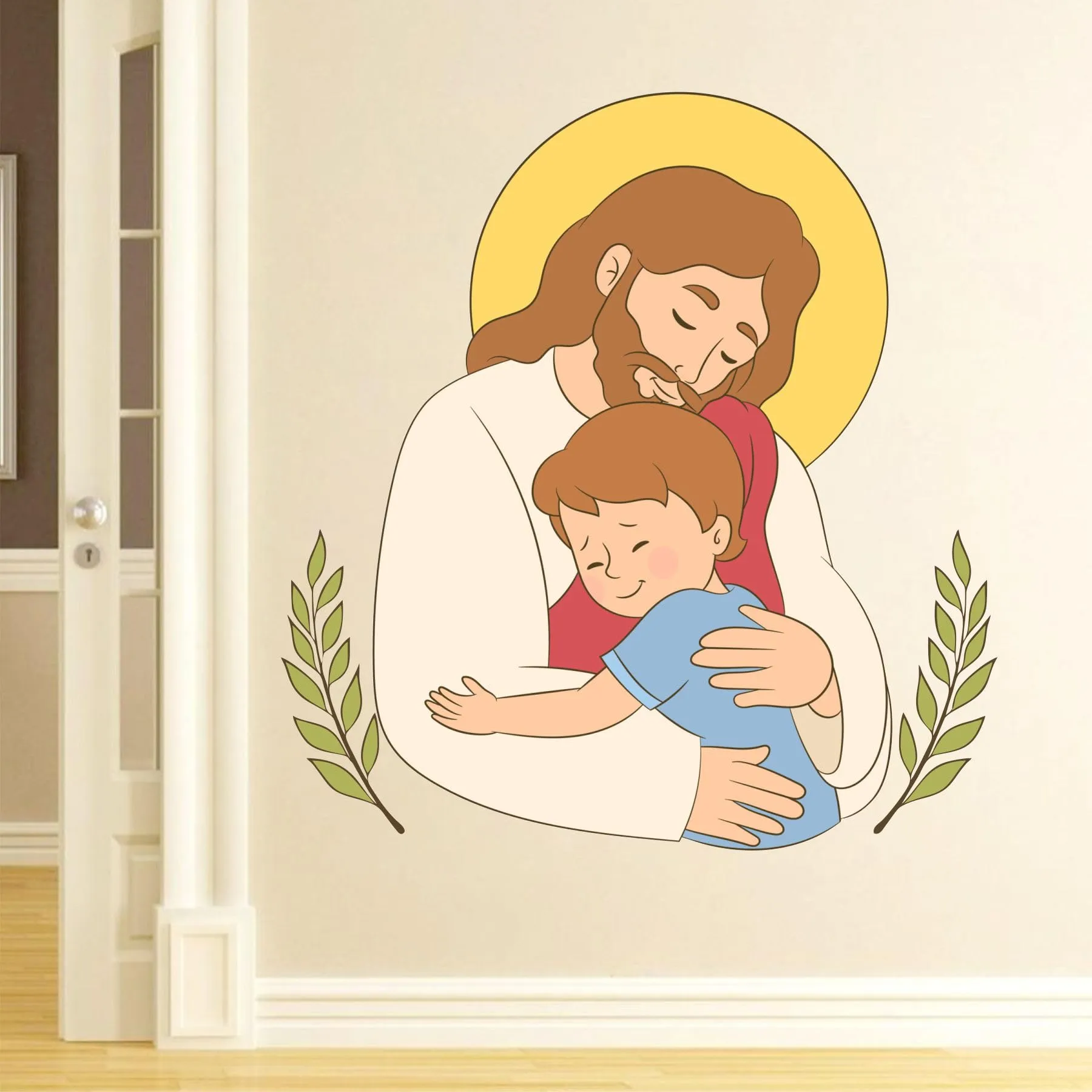 Wall Attraction™ Jesus and Child Wall Stickers & Murals Size - 55x58cm MD170_S