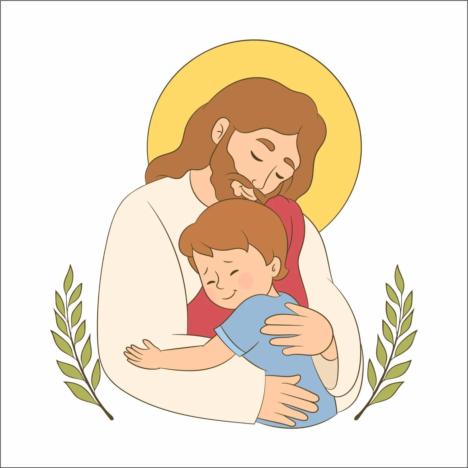 Wall Attraction™ Jesus and Child Wall Stickers & Murals Size - 55x58cm MD170_S