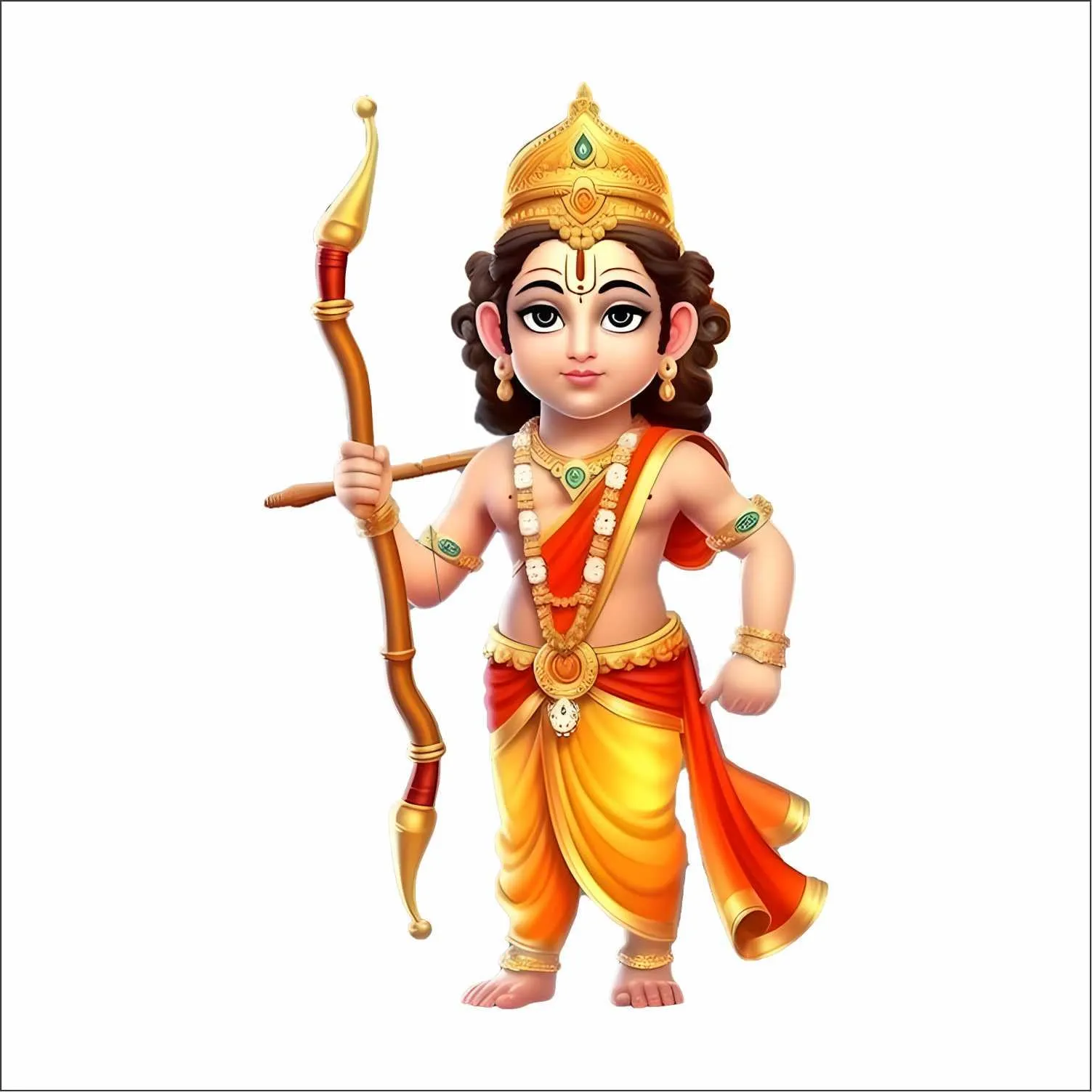 Wall Attraction™ Kid Shree Ram Wall Stickers & Murals Size - 35x58cm MD46_S