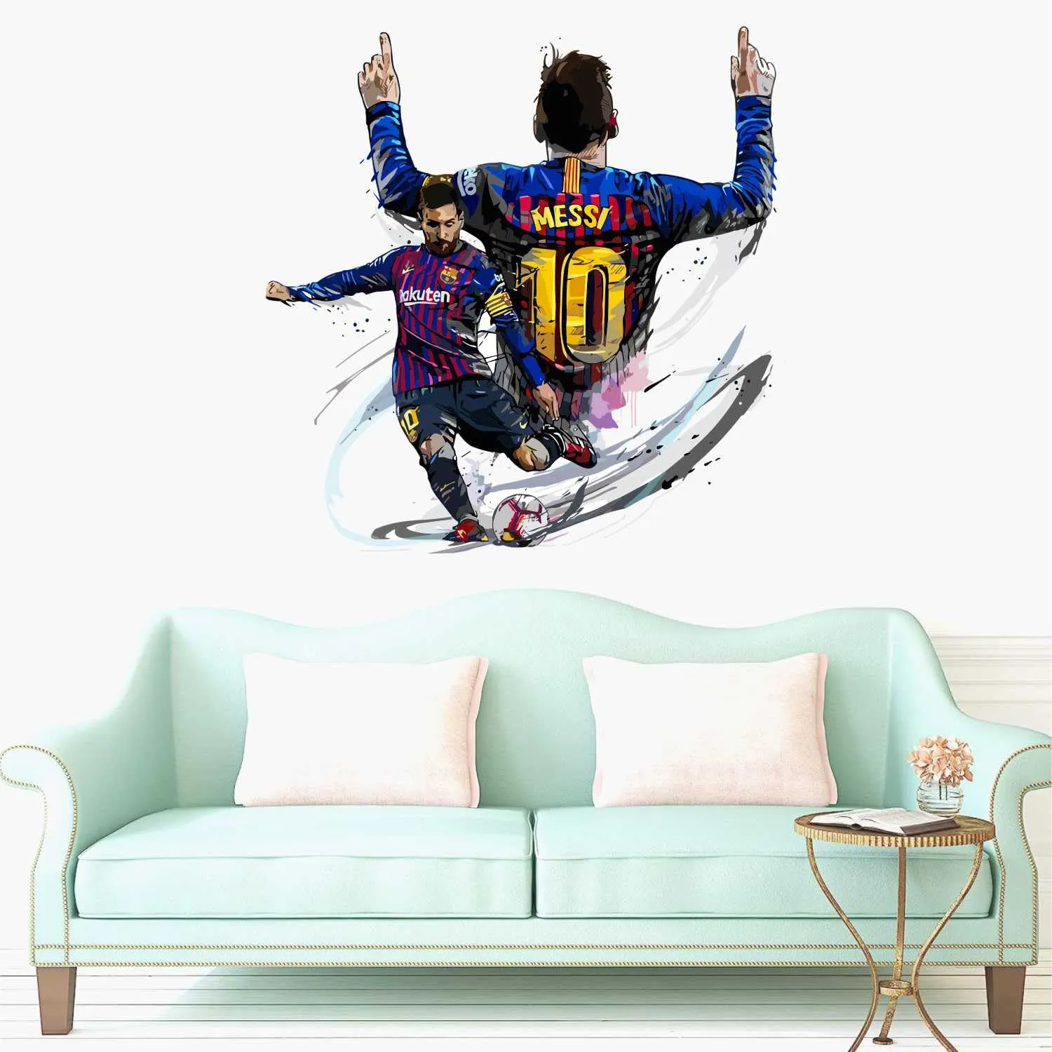 Wall Attraction™ Lionel Messi Wall Stickers & Murals Size - 60x60cm MD06_S