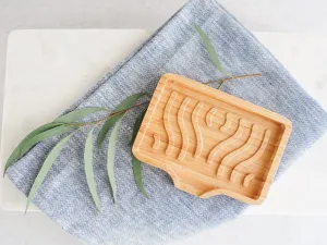 Wavy Lift Bamboo Soap Dish