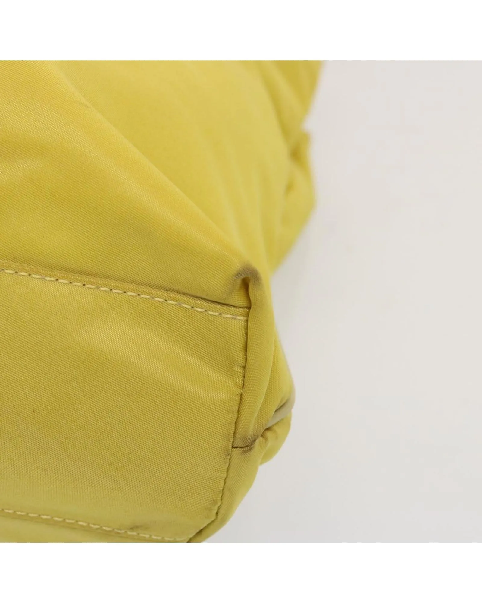 Yellow Nylon Tote Bag with Guarantee Card - Made in Italy