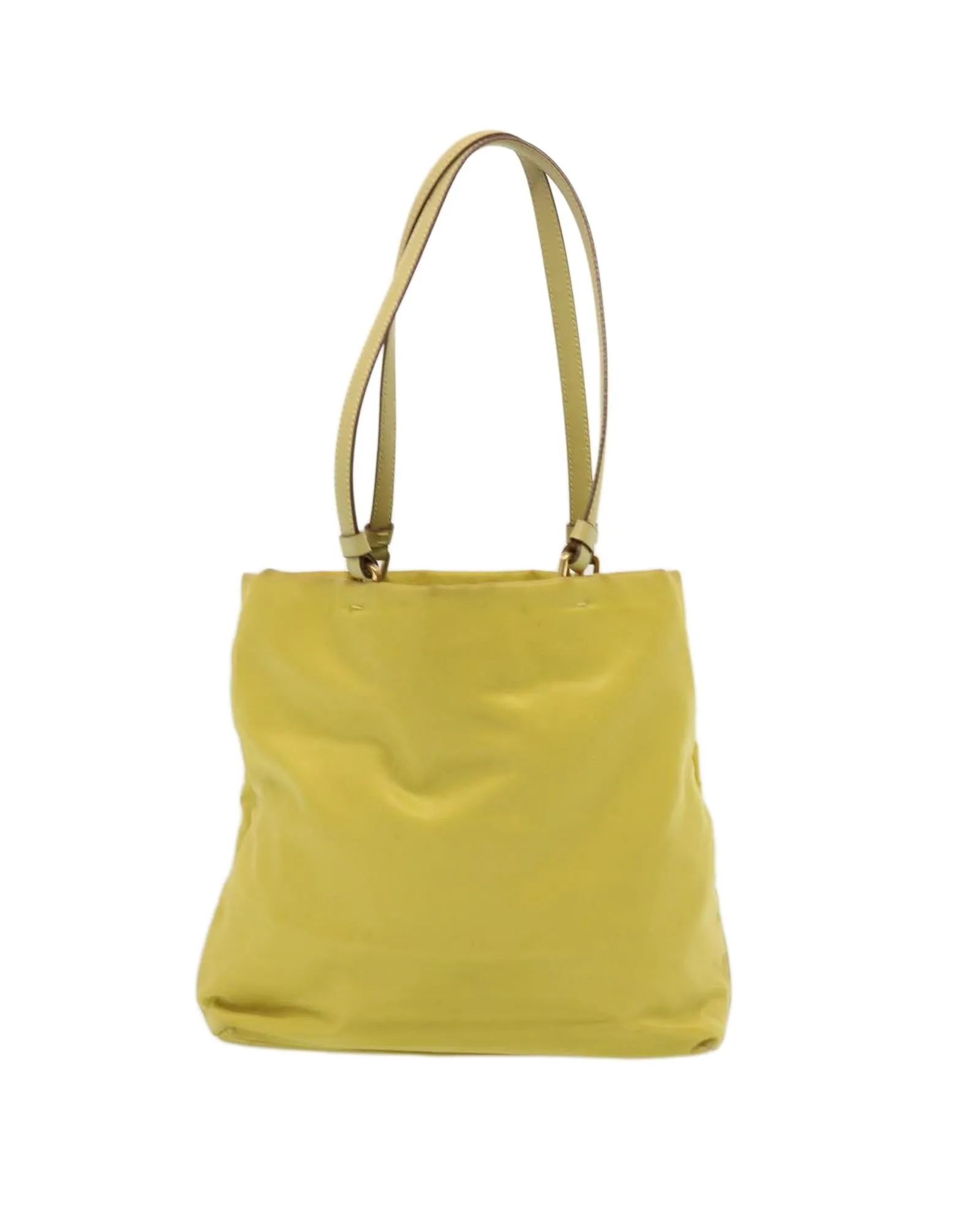 Yellow Nylon Tote Bag with Guarantee Card - Made in Italy