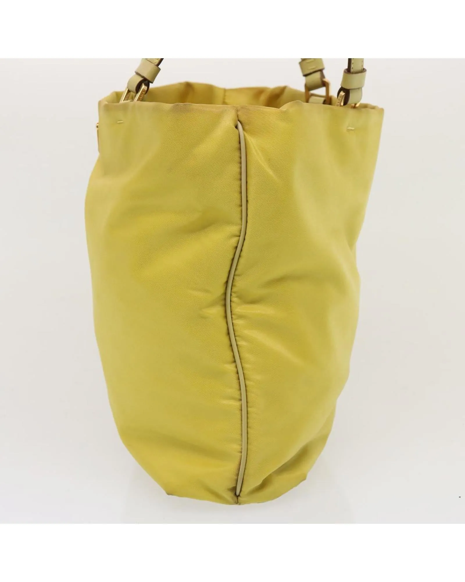 Yellow Nylon Tote Bag with Guarantee Card - Made in Italy