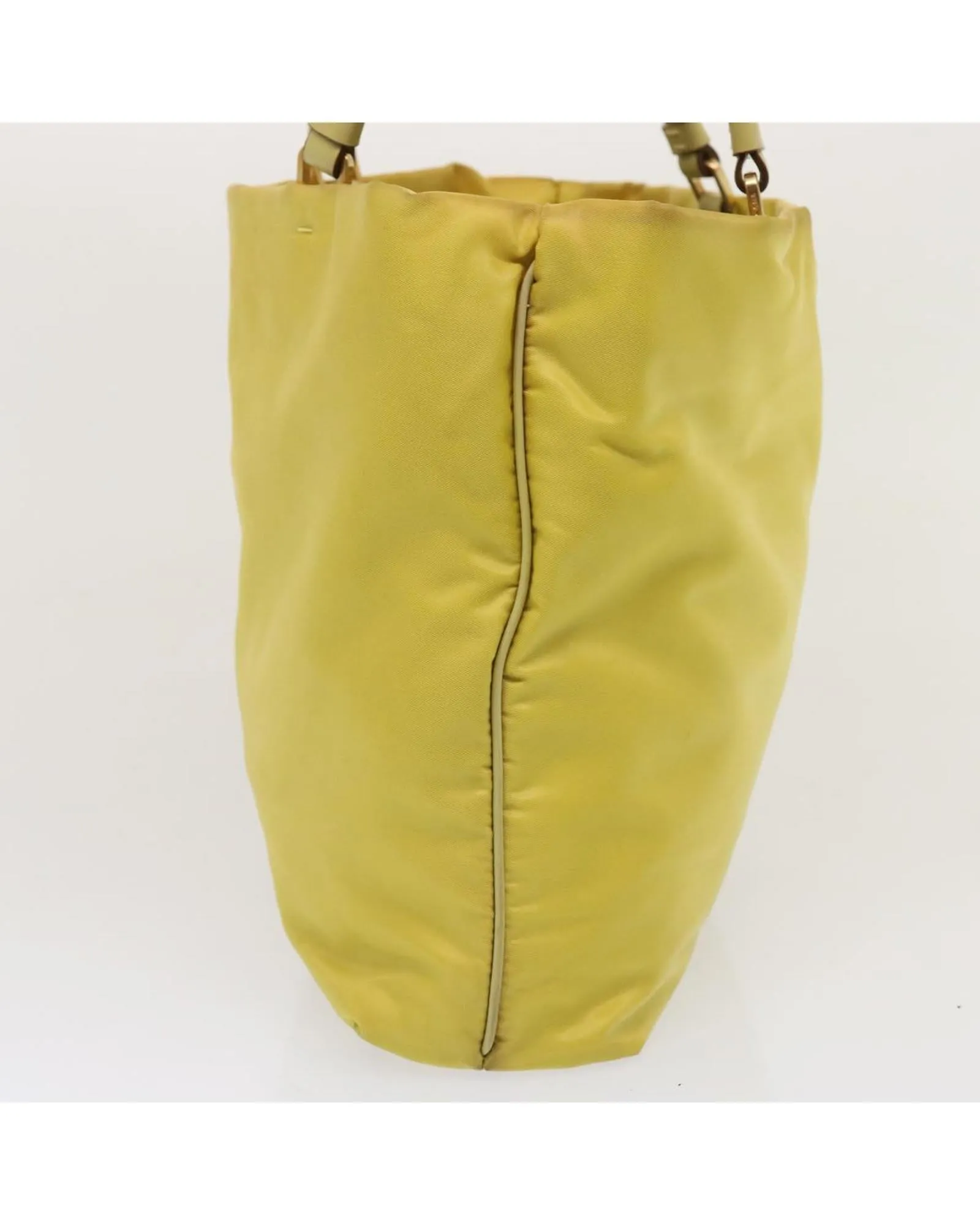 Yellow Nylon Tote Bag with Guarantee Card - Made in Italy