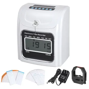 Yescom Time Clock Employee Punch with 100 Timecards Weekly Monthly